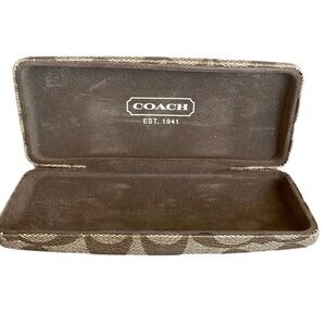 Coach signature brown skinny prescription glasses case